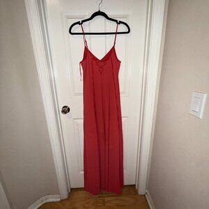White House Black Market Maxi Slip Dress Size 2 Red/Orange